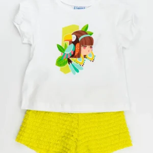 Completo 2 pz. con short in pizzo MAYORAL