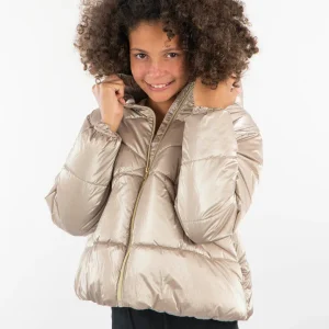 Giaccone corto trapuntato foderato pile