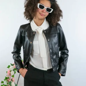 Giubbino in ecopelle con bottoni KOCCA