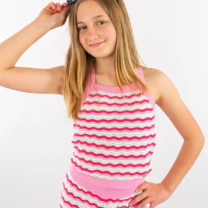 Top crochet ad ondine colorate GUESS