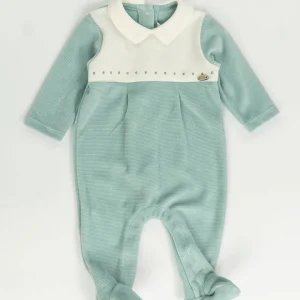 Tutina con colletto in ciniglia rigata MAYORAL