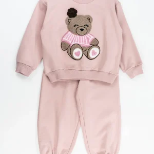 Tuta 2 pz. felpata con orsetto in spugna I DO