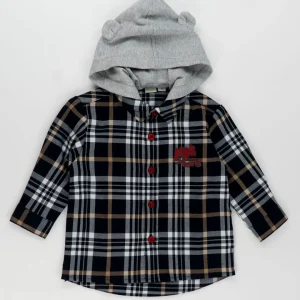 Camicia a quadri con cappuccio staccabile  I DO