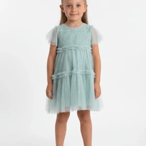 Abito a manica corta con tulle a pois MAYORAL