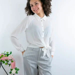 Camicia con colletto e nodo in cintura KOCCA