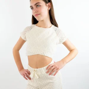 Top traforato a manica corta MAYORAL