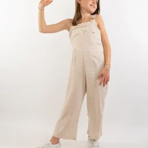 Salopette con corpino pieghettato