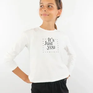 T-shirt manica lunga con strass I DO