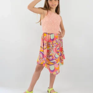 Abito con corpino in pizzo