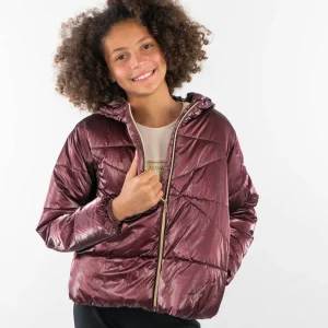 Giaccone corto trapuntato foderato in pile