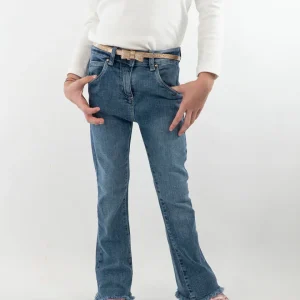 Jeans largo con pinces e cinturina I DO