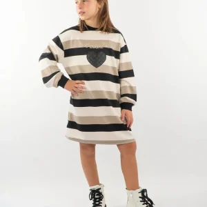 Abito a trapezio a righe