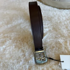 Cintura in ecopelle marrone