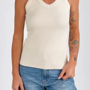 Canotta costina scollo v H.