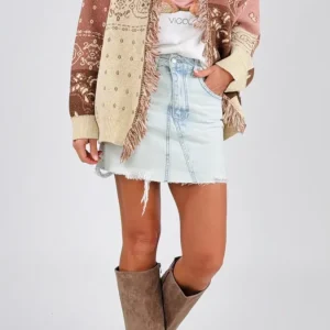 Cardigan frange cachemire K.