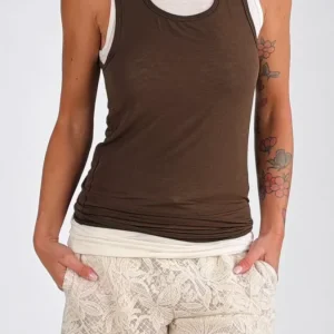 Canotta doppia viscosa seta Vic.