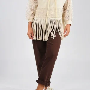 Felpa cappuccio frange H.