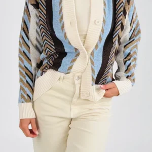 Cardigan jacquard zig zag H.