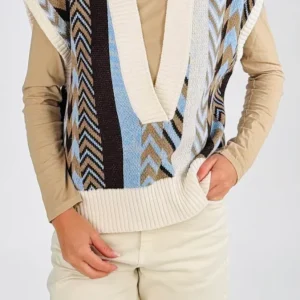 Gilet jacquard zig zag H.