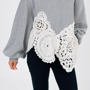 Felpa fondo crochet T.