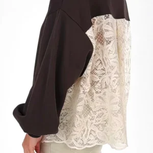 Felpa schiena macramè T.