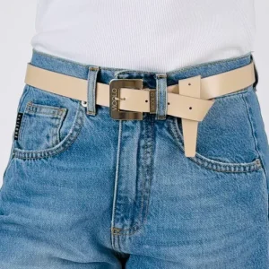 Cintura fibbia piatta logo Vic.