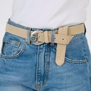 Cintura fibbia rosone turchese Vic.