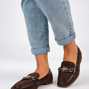 Mocassino ecocamoscio fibbia