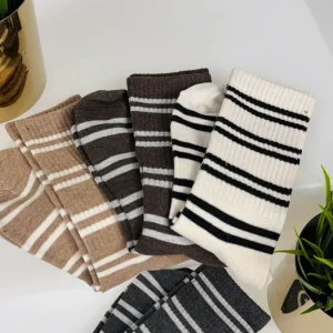 Calzino costina righe