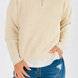 Pull cotone mezza zip H.