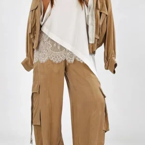 Pantalone cargo cupro T.