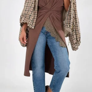 Maglia lunga spacco viscosa twist K.