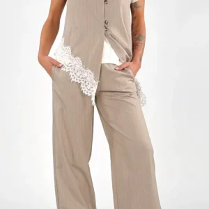 Pantalone gessato tela leggera H.
