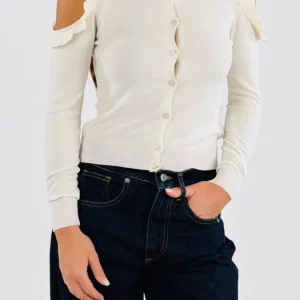 Cardigan cut out rouches Vic.