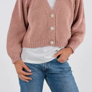 Cardigan bottoni perle H.