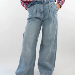 Jeans largo con pinces e cintura I DO