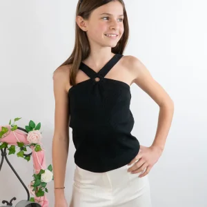 Canotta a costine con foro e bretelline MAYORAL