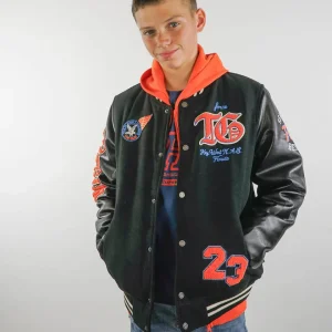 Bomber college Top Gun con maniche ecopelle