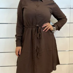 Abito camicia marrone
