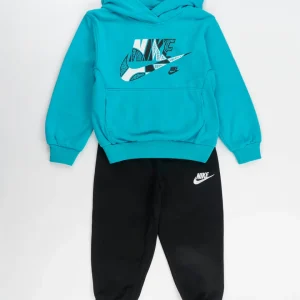 Tuta 2 pezzi in cotone chiusa con cappuccio NIKE