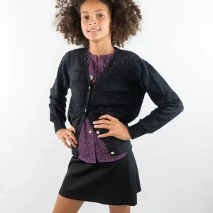 Cardigan con bottoni dorati