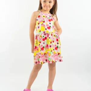 Abito a fantasia con spalline