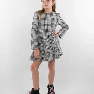 Abito a quadri con fili lurex MAYORAL