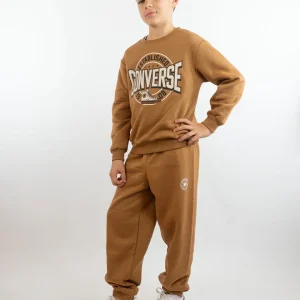 Tuta 2 pezzi felpata con logo gommato CONVERSE