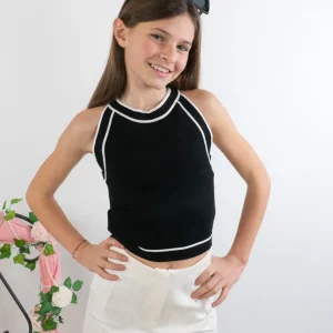 Top in tricot con profili a contrasto MAYORAL