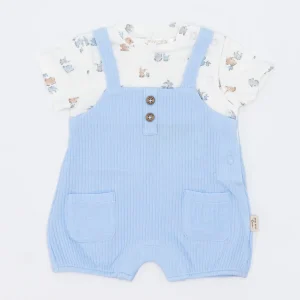 Pagliaccetto salopette a costine MAYORAL