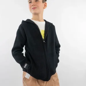 Cardigan a costine con zip e cappuccio I DO