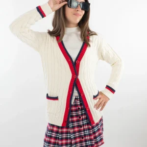 Cardigan lungo a trecce stile college I DO